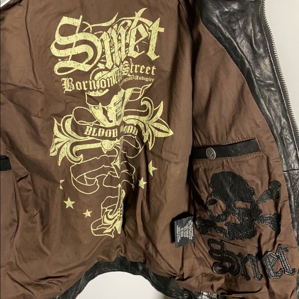 Smet Leather Jacket By Christian Audigier View 5